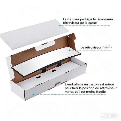 Rétroviseur panoramique convexe universel de 11,81 pouces