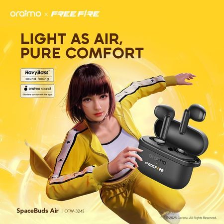 🇲🇦🔥 سماعات أورايمو SpaceBuds Air Freefire – تدوم حتى 38 ساعة، خاصية البحث الذكي – الدفع عند الاستلام 🎧⚡🔍🛒