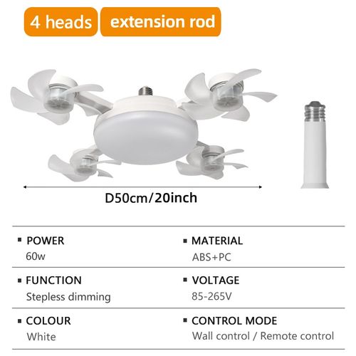Ceiling Fan Light Creative Drone Shaped LED Fan Lights Remote Control Dimming Silent Living Room Bedroom Home Elec
