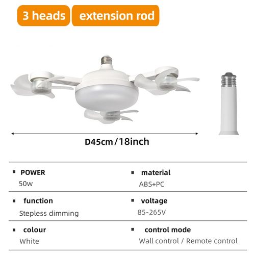 Ceiling Fan Light Creative Drone Shaped LED Fan Lights Remote Control Dimming Silent Living Room Bedroom Home Elec