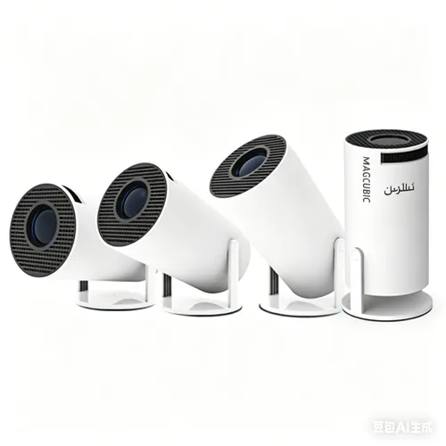 Projecteur avec Wi-Fi et Bluetooth, compatible 8K et 4K, résolution 1280 x 720p, haut-parleur intégré
