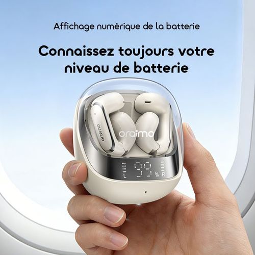 Les écouteurs sans fil ouverts raimo OpenSnap N2 prennent en charge la charge rapide et le contrôle adaptatif du volume.