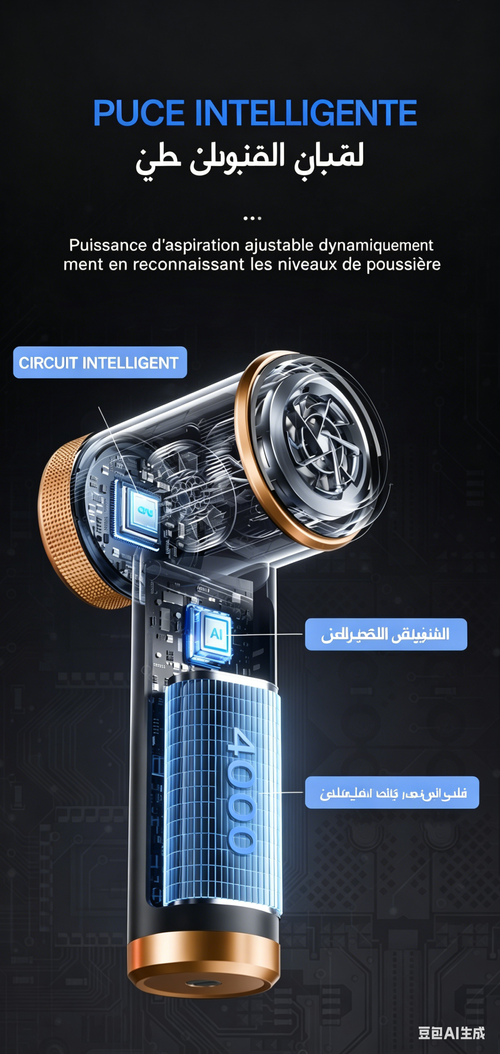 Aspirateur voiture sans fil portable mini puissant, nettoyeur à main soufflerie