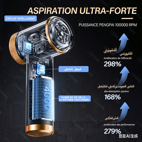 Aspirateur voiture sans fil portable mini puissant, nettoyeur à main soufflerie