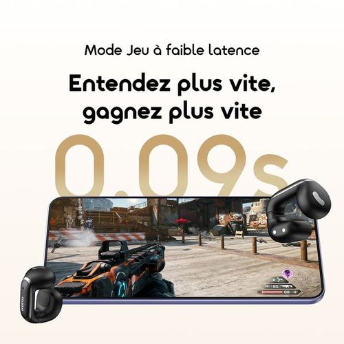 Les écouteurs sans fil ouverts raimo OpenSnap N2 prennent en charge la charge rapide et le contrôle adaptatif du volume.