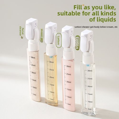 Portable 4-in-1 Travel Bottles Leakproof Toiletry Container for Skincare
