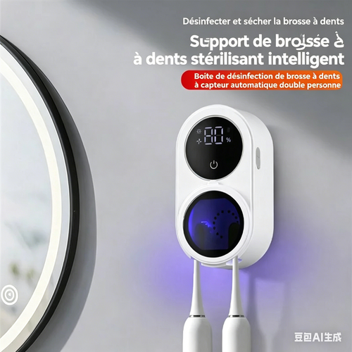 Support Stérilisant UV Brosse à Dents Automatique