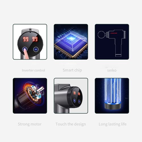 Deep high-frequency muscle massage, relaxing electric shocks, LCD display, 99Gear professional fascia gun.