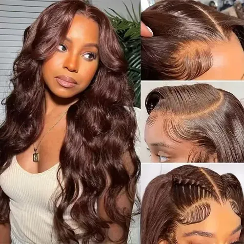 🙌🏾Peruca longa ondulada feminina com cabelo pré-esticado 🧡 Peruca com