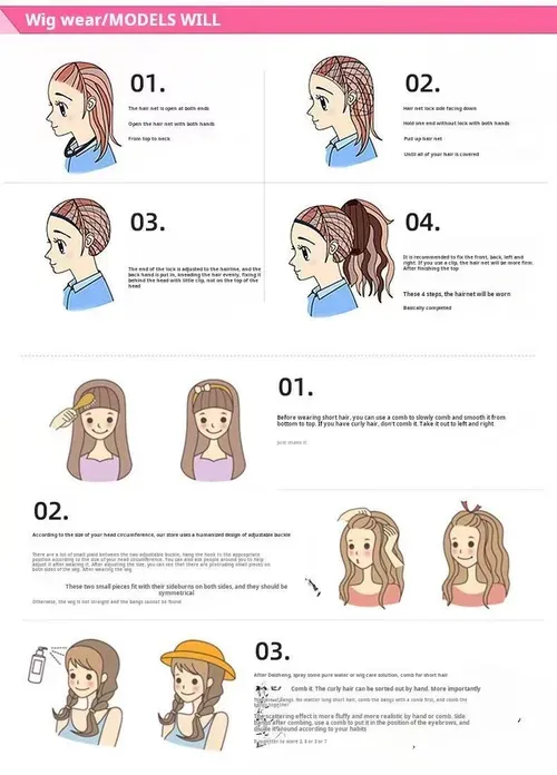🙌🏾Peruca longa ondulada feminina com cabelo pré-esticado 🧡 Peruca com