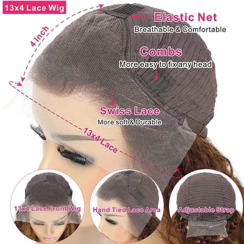 European and American women's fashionable synthetic wig with long brown curly hair