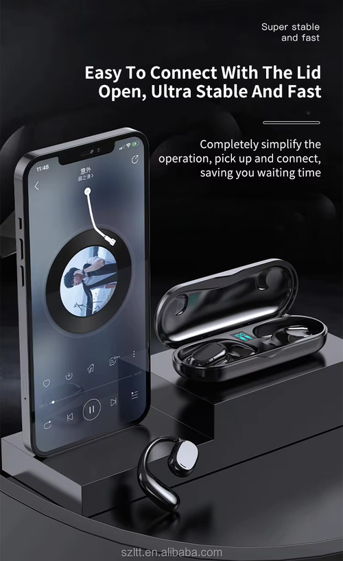 Wireless Headphones BT V5.3 Waterproof Bone Conduction Earhook Wireless Earbuds