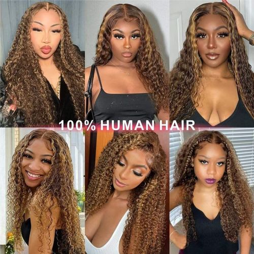 European and American women's fashionable synthetic wig with long brown curly hair