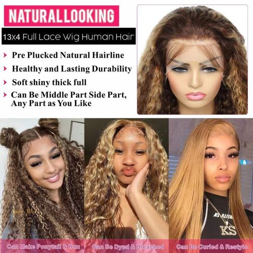 European and American women's fashionable synthetic wig with long brown curly hair
