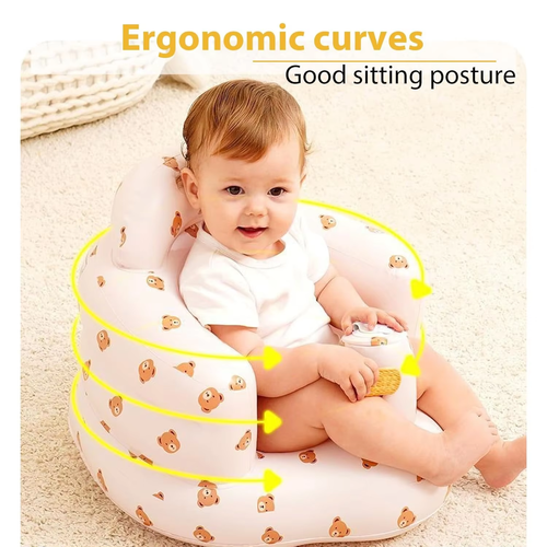 Built-in air pump baby back support sofa baby inflatable chair baby folding inflatable sofa study chair