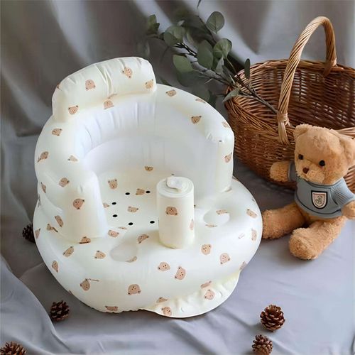 Built-in air pump baby back support sofa baby inflatable chair baby folding inflatable sofa study chair