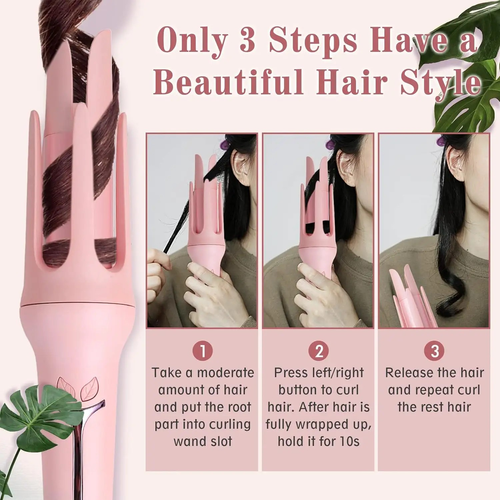 32mm Fully Automatic Curling Iron, Negative Ion Non-damaging Hair groove Electric Curling Iron, Big Wave Hair Perming for Women