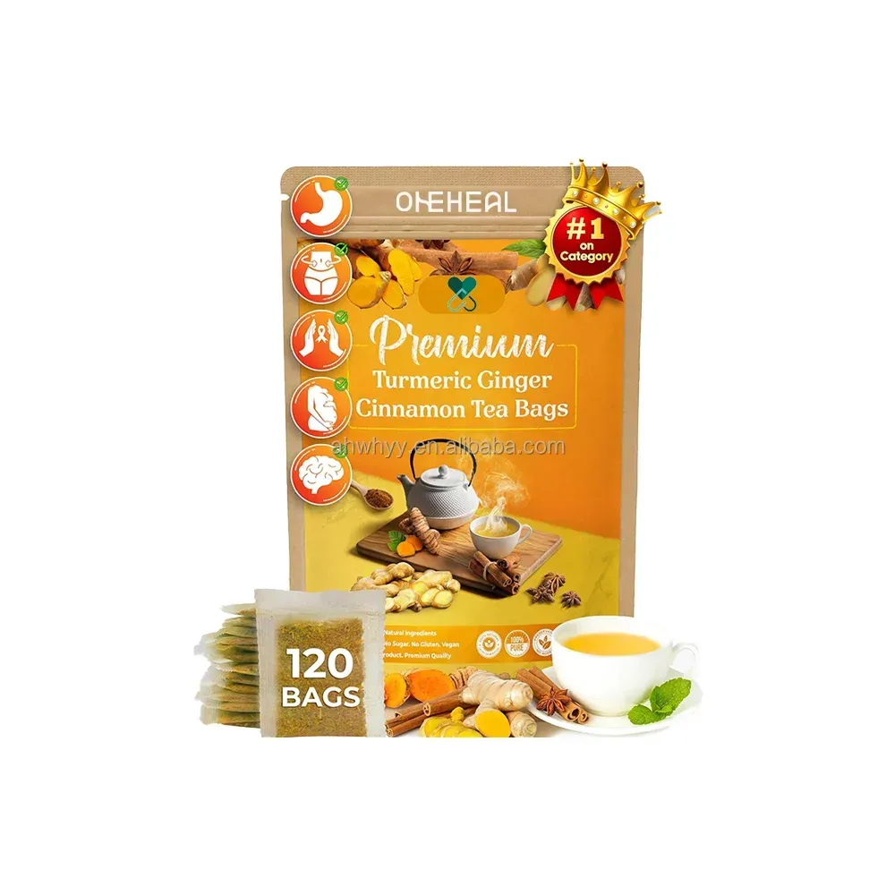 High Quality Ingredients Natural Organic Ginger Tea Premium Natural Turmeric Ginger Cinnamon Tea Bag