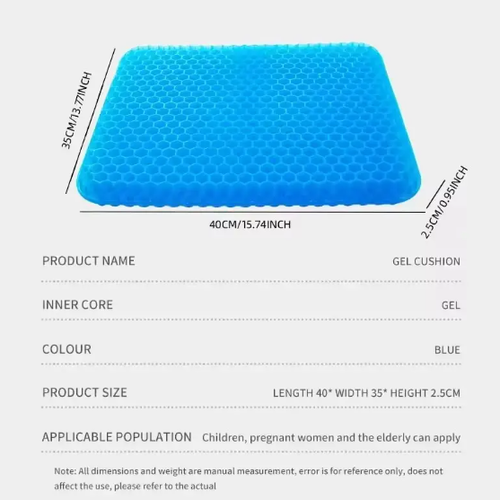 High Quality TPE Gel Double-Layer Chair Cushion Soft & Durable Breathable & Cooling Office Chair Pad Waist Support Wholesale