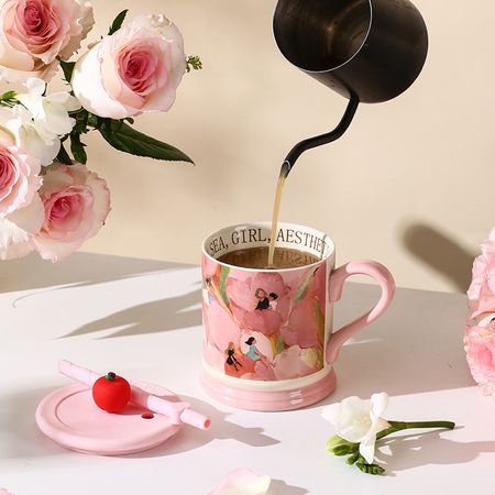 Mug en Céramique 'Série Fleurs de Printemps' – Idéal pour Cadeau de St-Valentin, Journée de la Femme et Maison