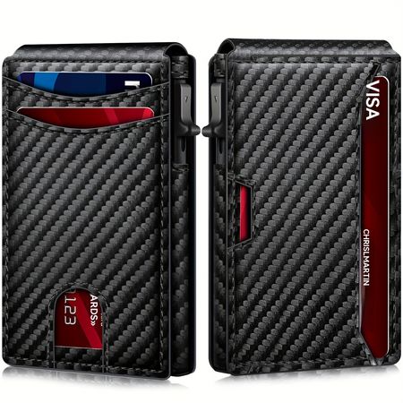 Portefeuille Homme en Fibre de Carbone - Anti-Vol et Anti-Cartes Contrefaites avec Fermeture Magnétique Prostyle