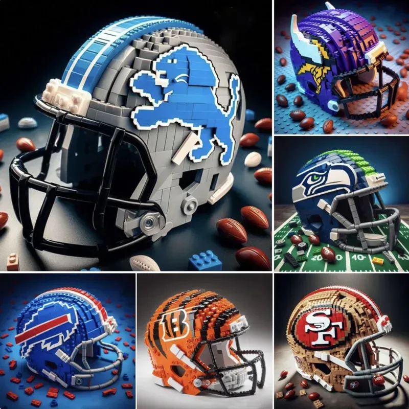 NFL building block helmet style 🧩🏈 gift collection building block set
