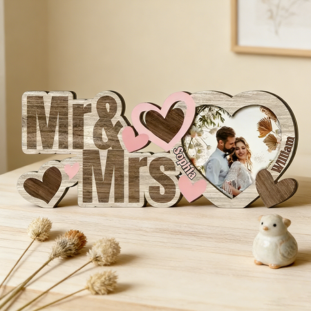 Haltet eure schönsten Erinnerungen fest – Personalisierter Mr & Mrs Rahmen