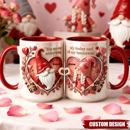 Personalized Heart Gesture Mug – Custom Name Coffee Cup for Loved Ones
