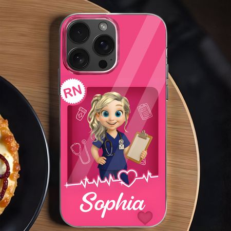 Feiern Sie Ihre Lieblings krankens ch wester, medizinische Icons Telefon hülle-Personal isierte klare Telefon hülle