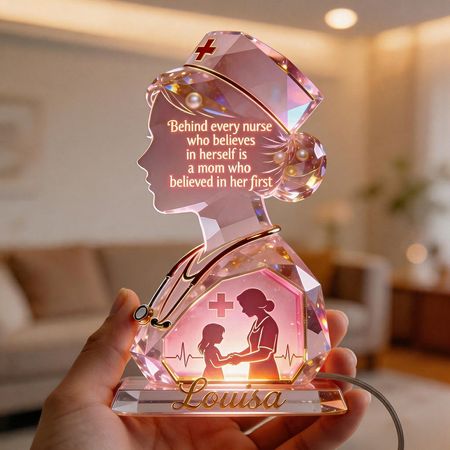 Krankens ch wester Mom Acryl Light Box - Personal isierte Geschenke für Mütter