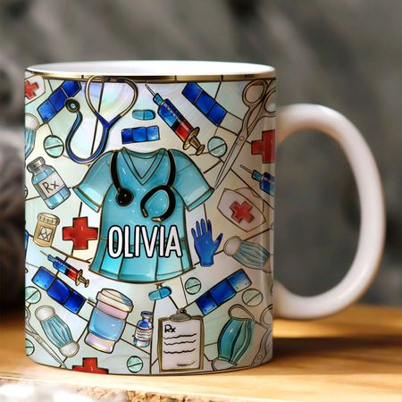 Bestes Geschenk für Krankens ch wester-Personal isierte Keramik Kaffeetasse