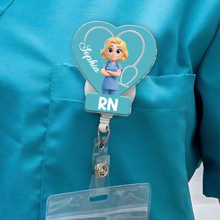 Ich bin Krankenschwester-Personalisiertes Acryl-Badge-Reel