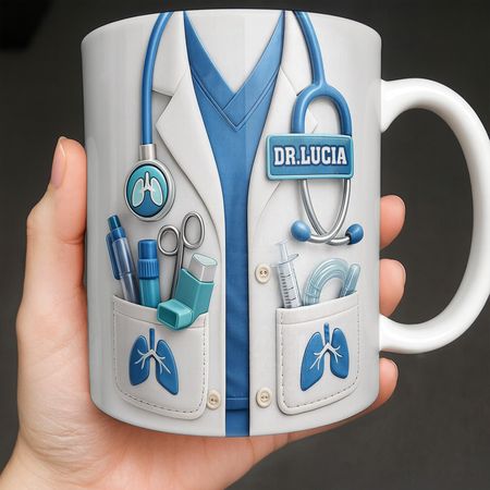 Feiern Sie Ihren Lieblings arzt mit diesem benutzer definierten weißen Mantel Design-personal isierte benutzer definierte Kaffeetasse