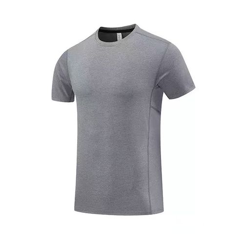 Men's quick-drying polyester T-shirt, fitness running crew neck, new summer sports short-sleeved shirt