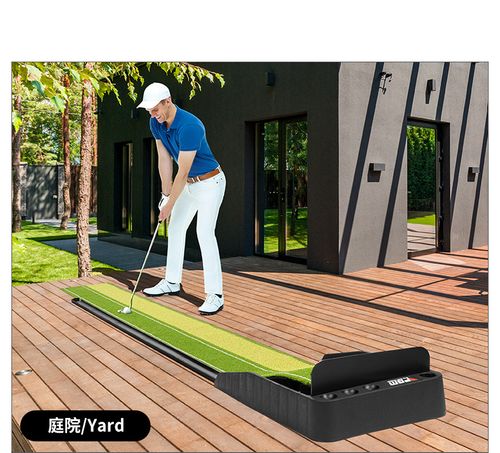 Mini máquina de treino de putt para minigolfe com retorno automático de bola.