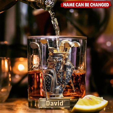 Suchen Sie nach Bällen - Personalisiertes Golf-Whiskeyglas