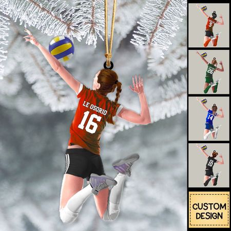 Personalisiertes Beachvolleyball Acryl Ornament, Geschenk für Volleyballspieler