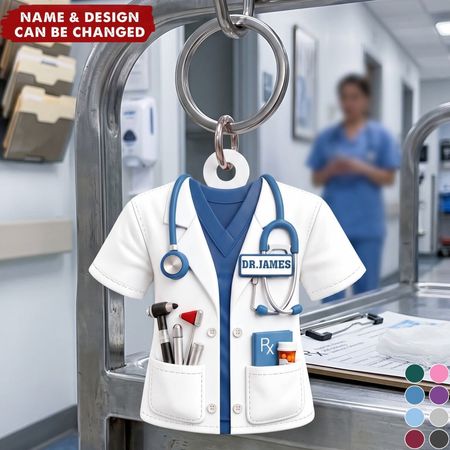Personalisierter Arzt-Schlüsselanhänger – Individuelles Design mit Namen