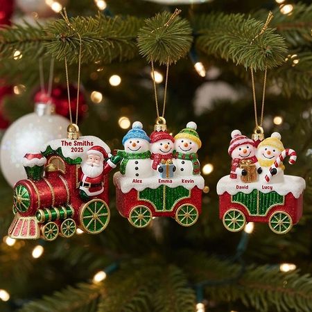 2025 Familien-Weihnachtszug - Personalisiertes Ornament