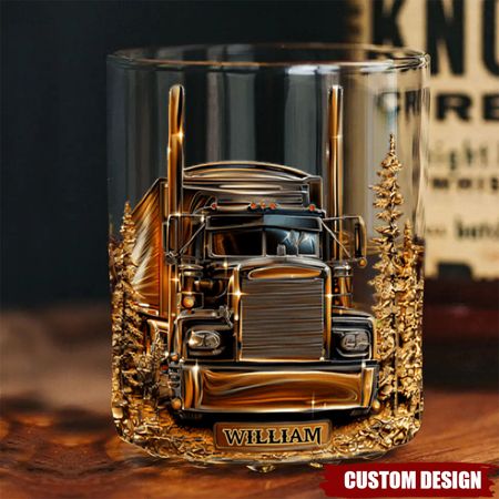 Bester LKW-Fahrer-personal isiertes Trucker Whisky glas