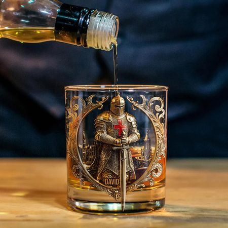 Ritter Gottes - Personalisiertes christliches Whiskyglas