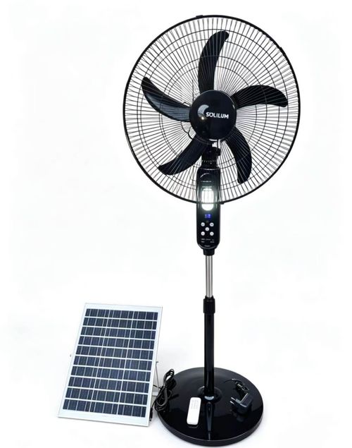 Ventilateur sur pied solaire de 18 pouces