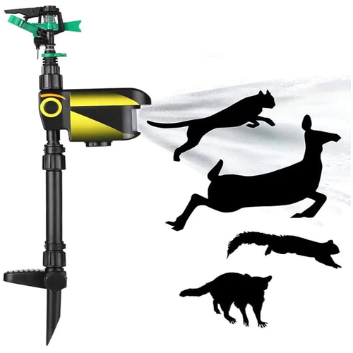 Disuasor de animais com sensor automático e aspersor de jardim