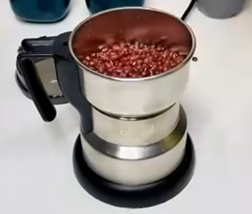 Moedor elétrico de pó rápido de 30 segundos, tela de malha Challenge 60, design exclusivo, alça, moedor de grãos de café, misturador de pó