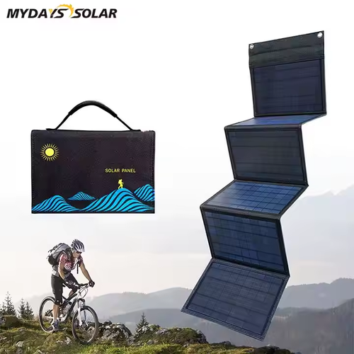 Painel solar dobrável para celular, painel solar de 40W, carregador dobrável solar.