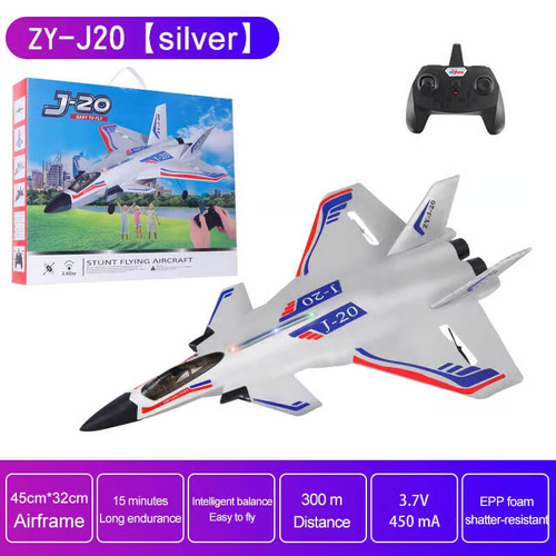 Zy-J20 Avião de Controle Remoto Lutador Brinquedos Infantis Espuma Pequeno Avião