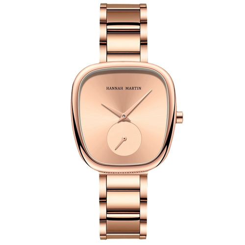 Relógio feminino de aço refinado com pulseira de aço e relógio de quartzo
