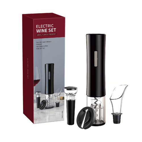 Conjunto abridor de garrafas de vinho elétrico multifuncional