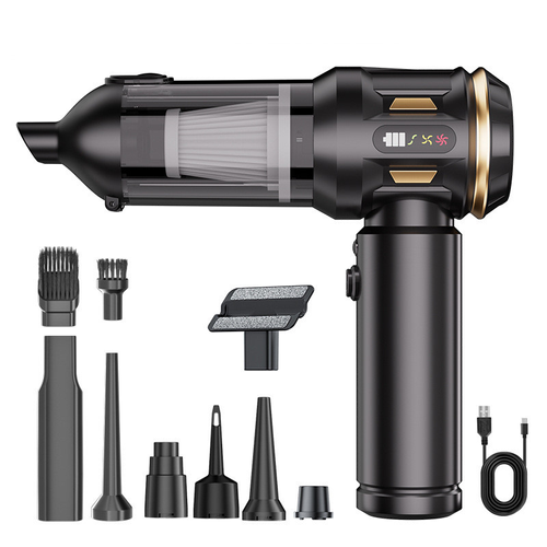 16000pa Alta Sucção Sopro Portátil Integrado Aspirador Voiture Sem Fio Carro Aspirador Com Lâmpada Led