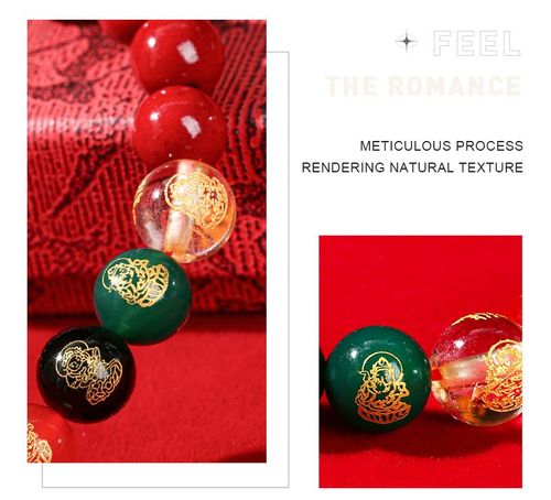Good Luck Attract Money Beaded Bracelet Feng Shui Five God of Wealth Cinnabar Energy Stone Bead Bracelet